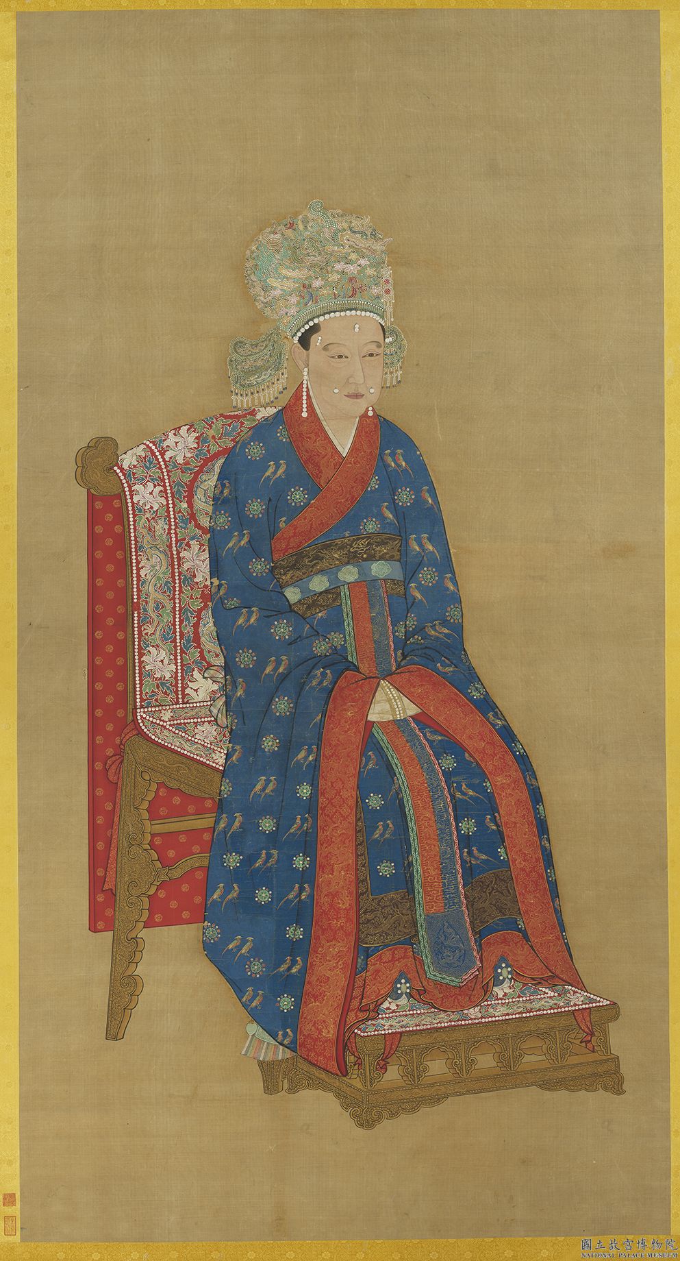 宋光宗后坐像　軸